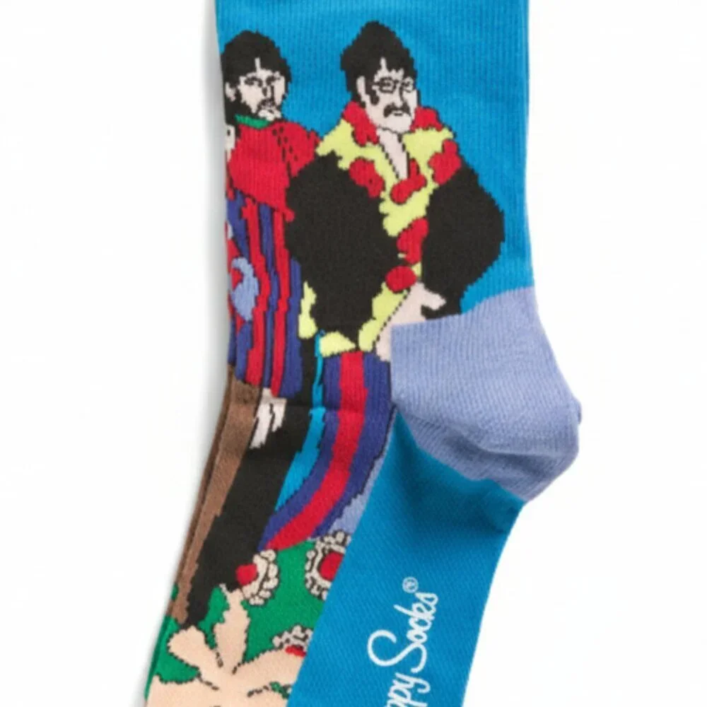 Happy Socks The Beatles Graphic Crew Socks Music Band Art Paul John Colorful